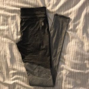 Midi rise, mixed media active leggings